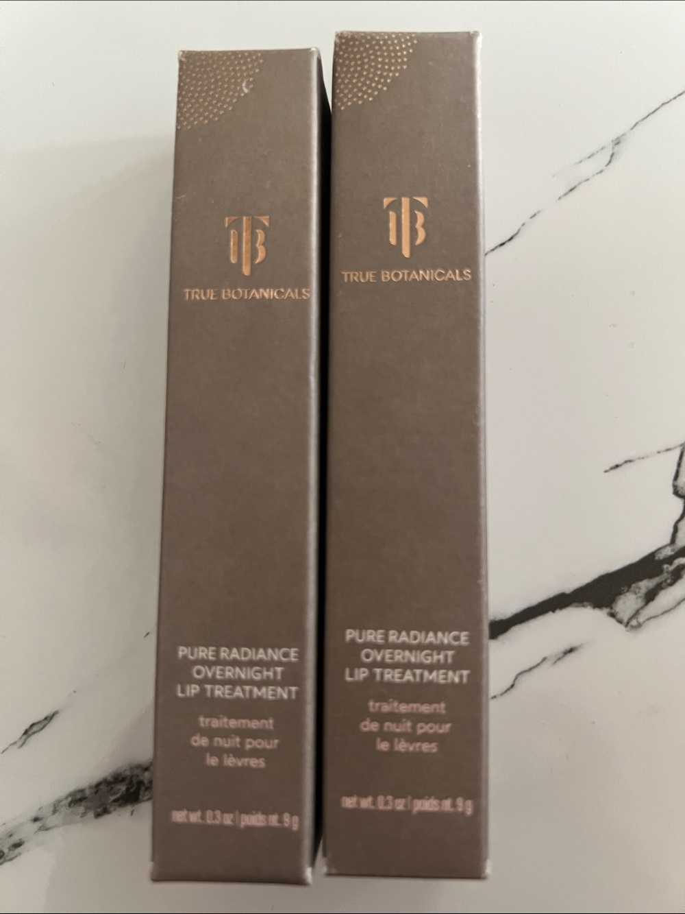 True Botanicals Pure Radiance Overnight Lip Treatment - Taupe/Bronze Packaging